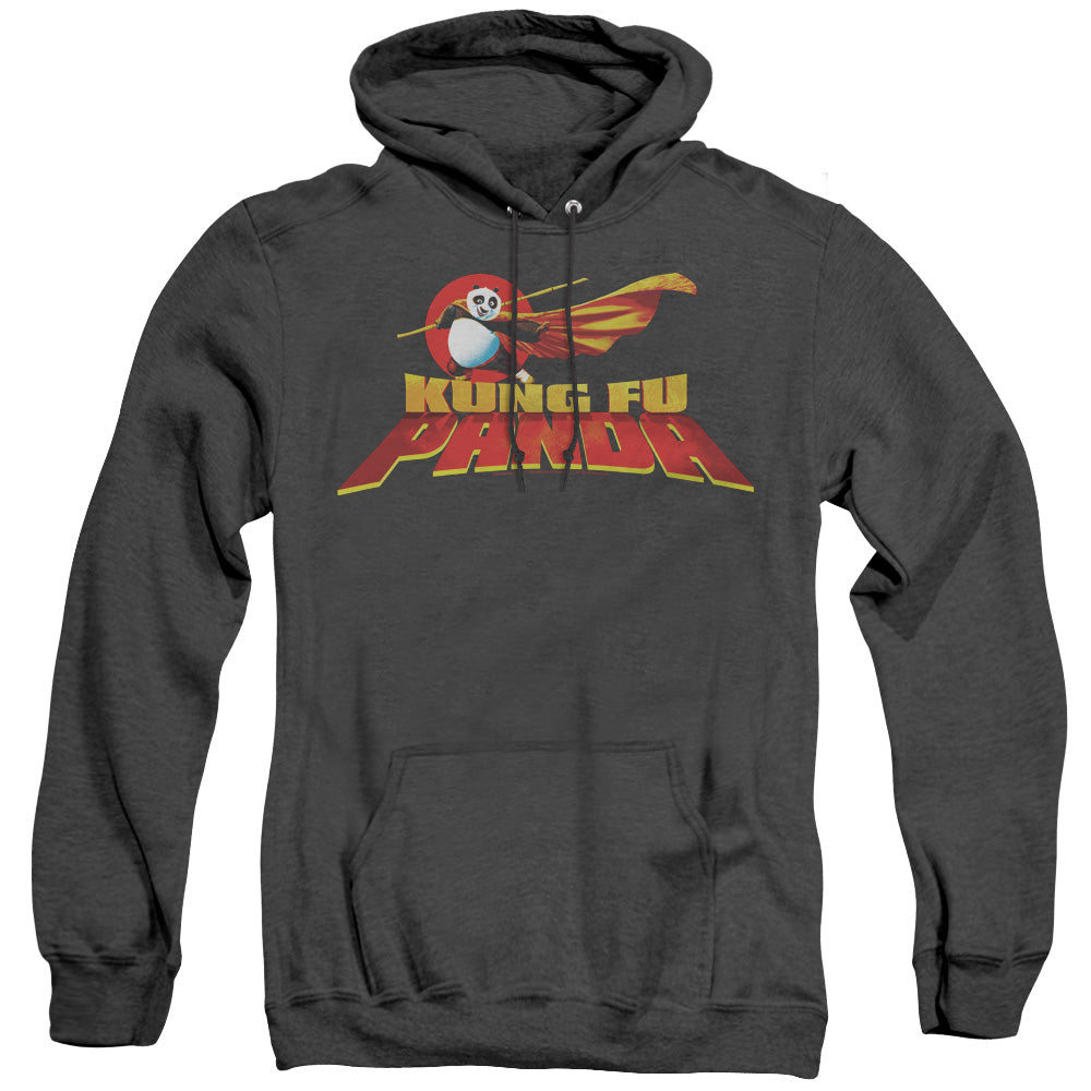 Kung Fu Panda - Logo - Adult Heather Hoodie - Black