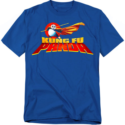 Kung Fu Panda - Logo - Short Sleeve Adult 18/1 - Black T-shirt