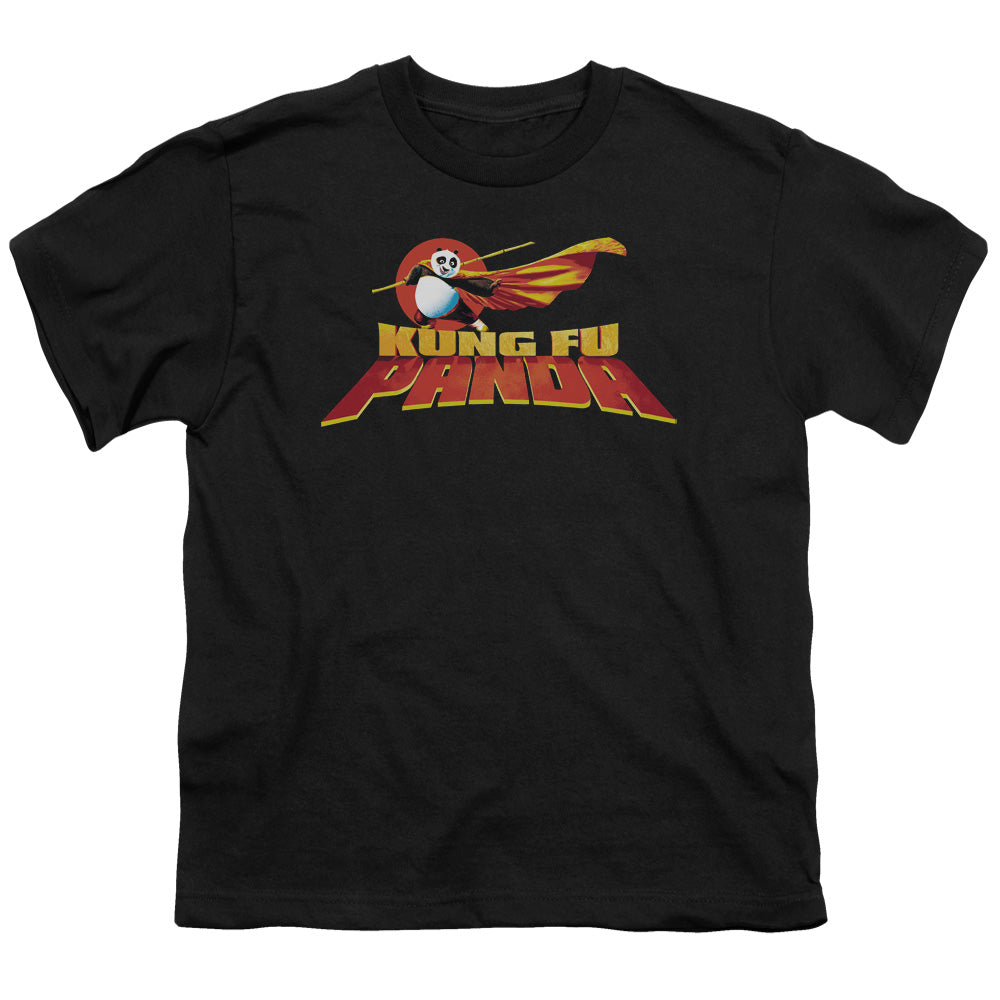 Kung Fu Panda - Logo - Short Sleeve Youth 18/1 - Black T-shirt