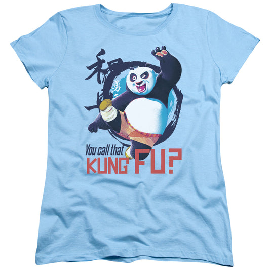 Kung Fu Panda - Kung Fu - Short Sleeve Womens Tee - Light Blue T-shirt