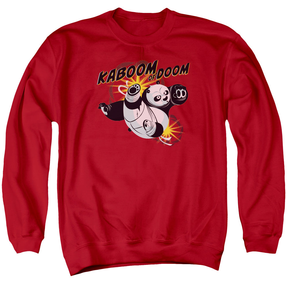 Kung Fu Panda - Kaboom Of Doom - Adult Crewneck Sweatshirt - Red