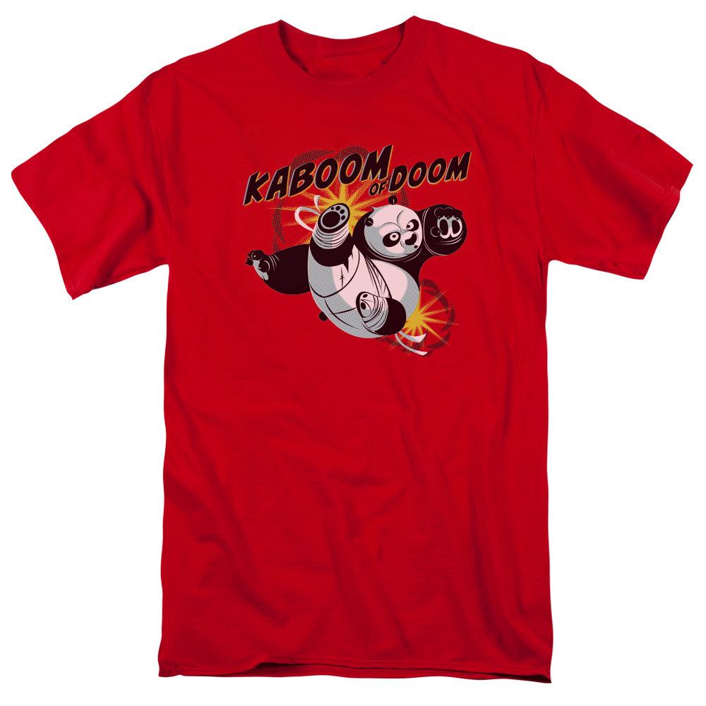 Kung Fu Panda - Kaboom Of Doom - Short Sleeve Adult 18/1 - Red T-shirt