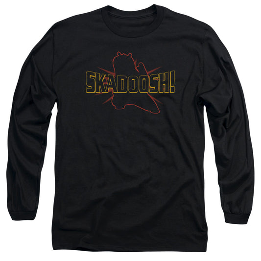 Kung Fu Panda - Skadoosh - Long Sleeve Adult 18/1 - Black T-shirt