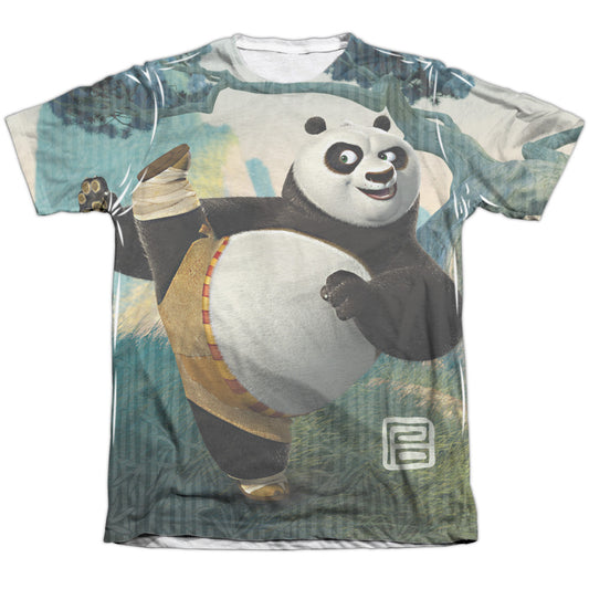 Kung Fu Panda - Training - Adult Poly/cotton Short Sleeve Tee - White T-shirt
