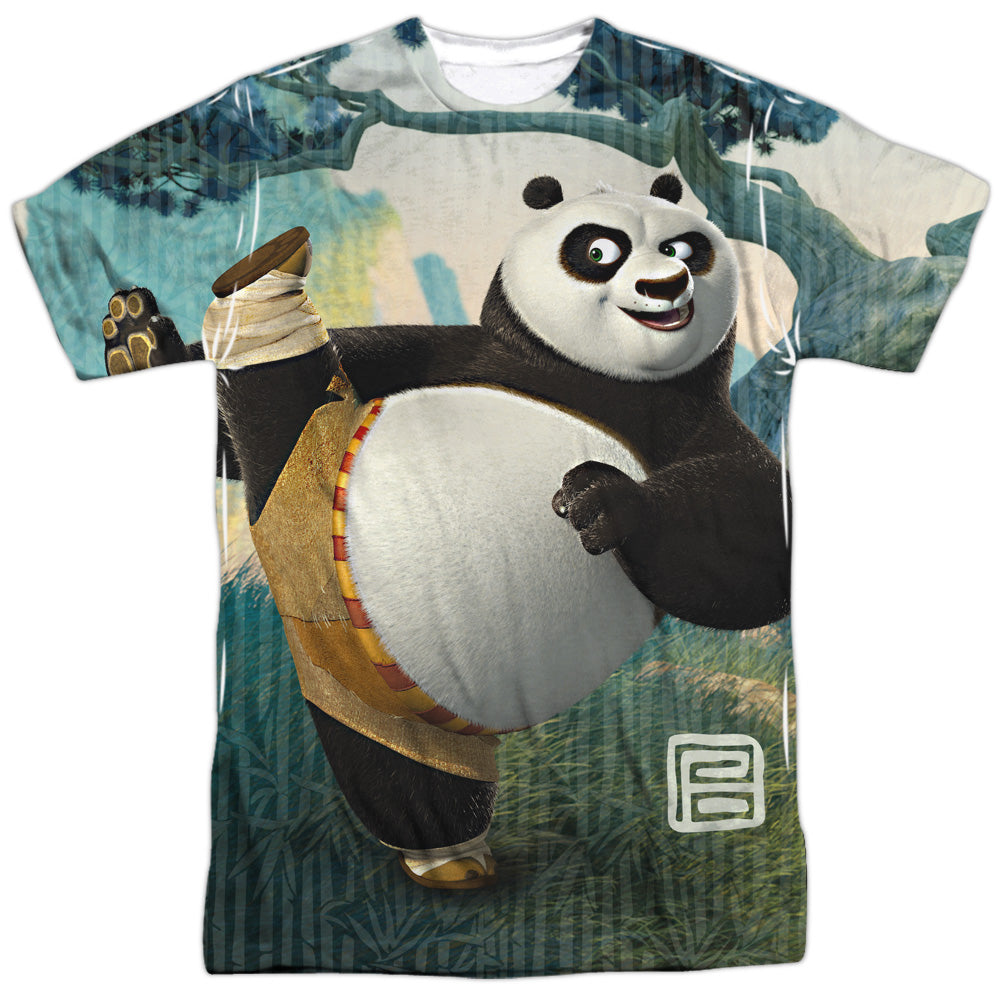 Kung Fu Panda - Training - Short Sleeve Adult Poly Crew - White T-shirt