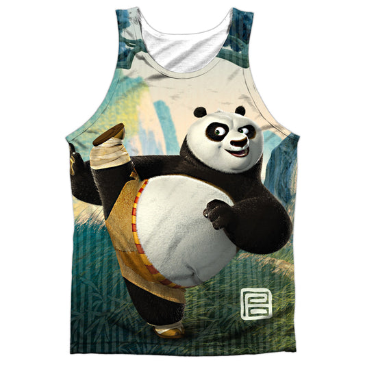 Kung Fu Panda - Training - Adult 100% Poly Tank Top - White