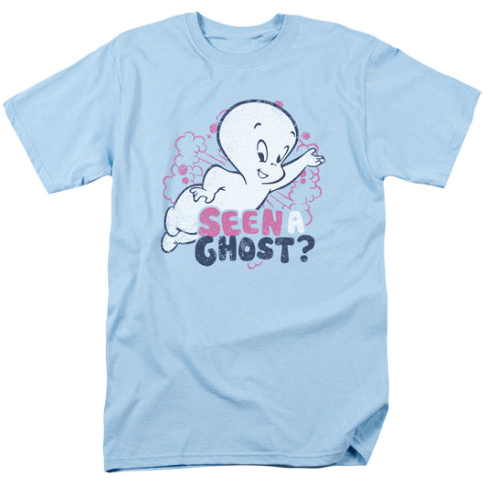 Casper - Seen A Ghost - Short Sleeve Adult 18/1 - Light Blue T-shirt