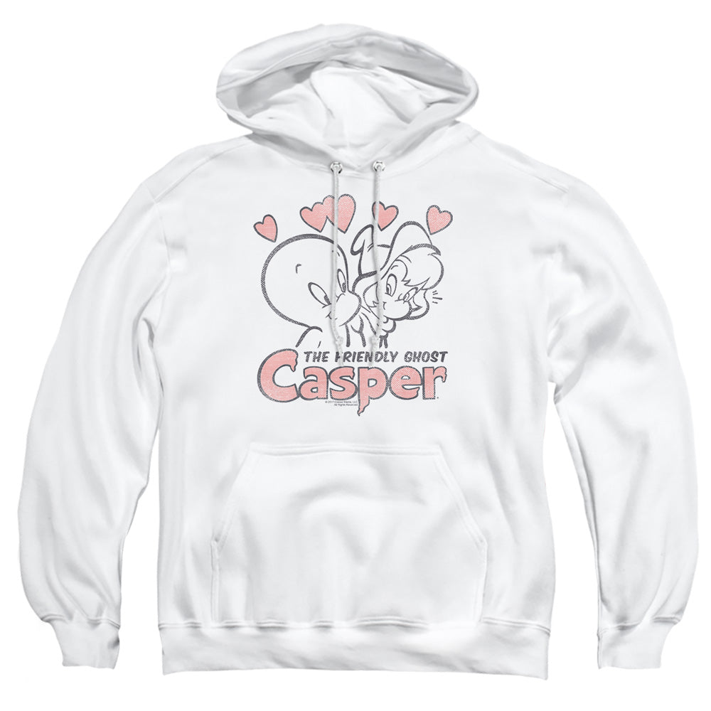 Casper - Hearts - Adult Pull-over Hoodie - White