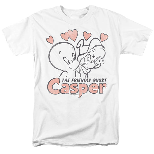 Casper - Hearts - Short Sleeve Adult 18/1 - White T-shirt