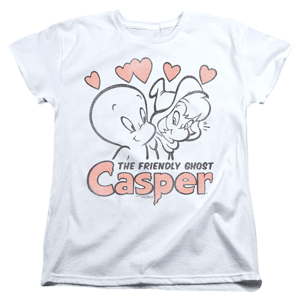 Casper - Hearts - Short Sleeve Womens Tee - White T-shirt