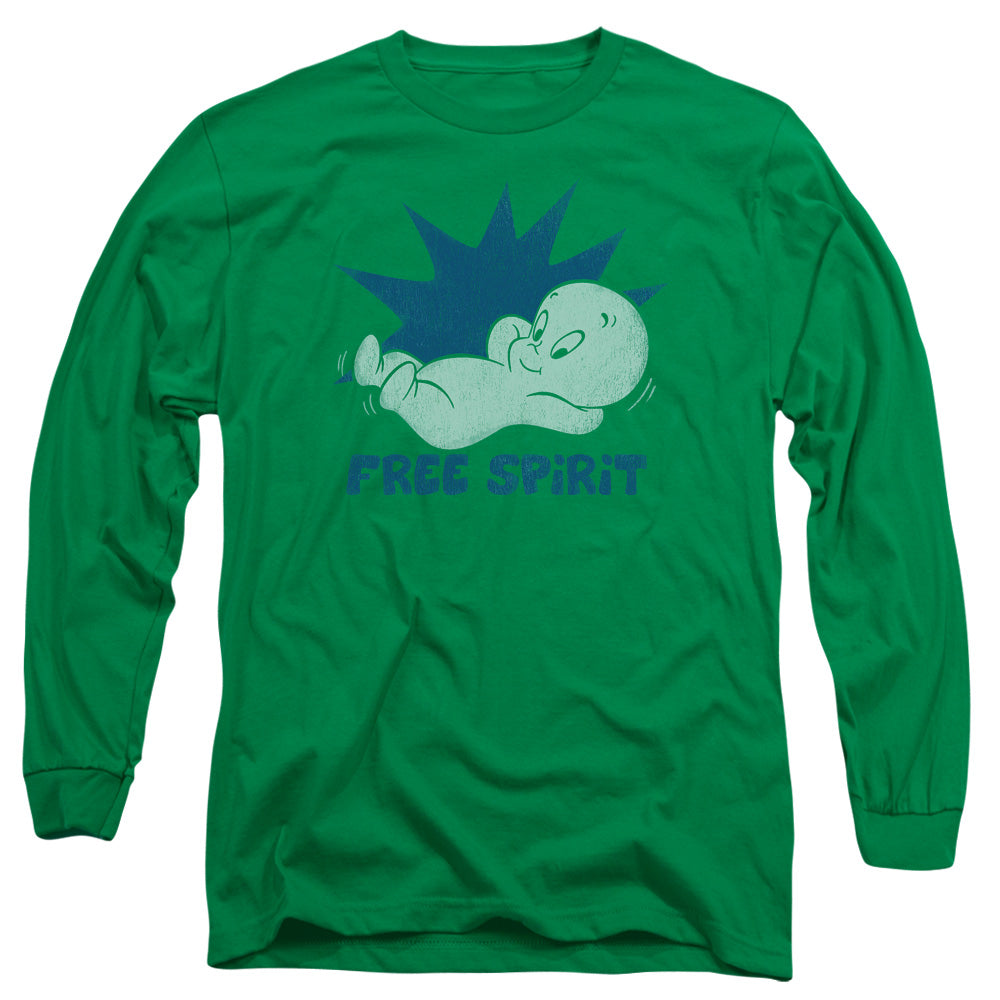 Casper - Free Spirit - Long Sleeve Adult 18/1 - Kelly Green T-shirt