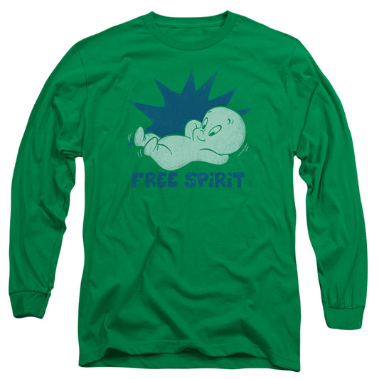 Casper - Free Spirit - Long Sleeve Adult 18/1 - Kelly Green T-shirt