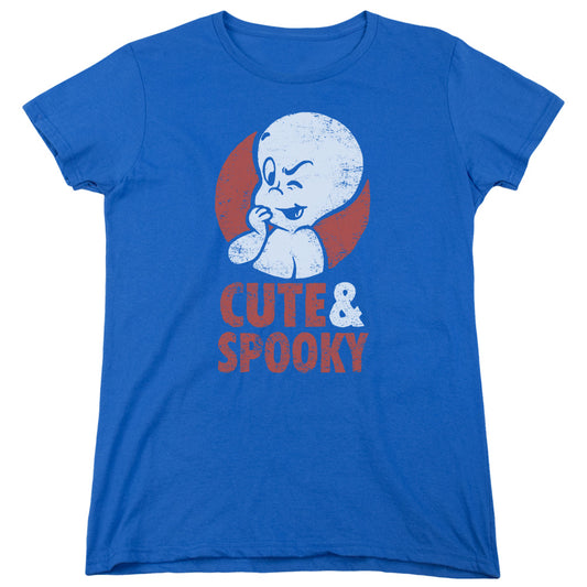 Casper - Spooky - Short Sleeve Womens Tee - Royal Blue T-shirt