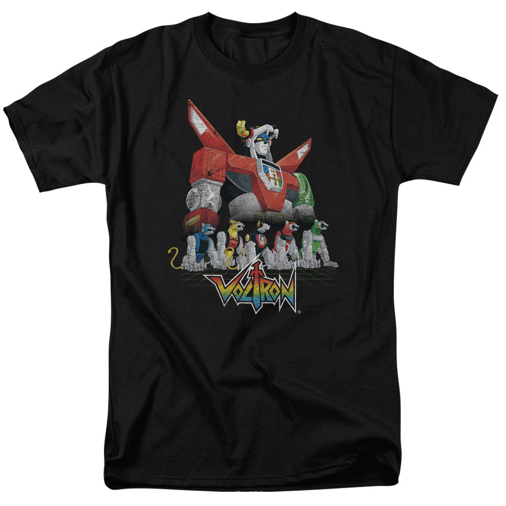 Voltron - Lions - Short Sleeve Adult 18/1 - Black T-shirt
