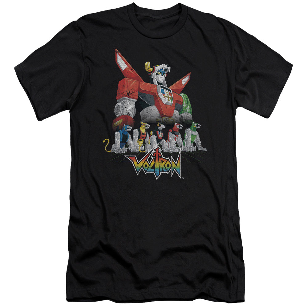 Voltron - Lions - Short Sleeve Adult 30/1 - Black T-shirt