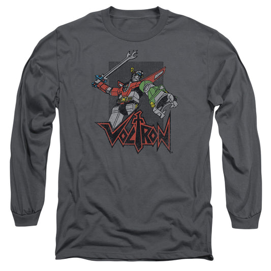 Voltron - Roar - Long Sleeve Adult 18/1 - Charcoal T-shirt