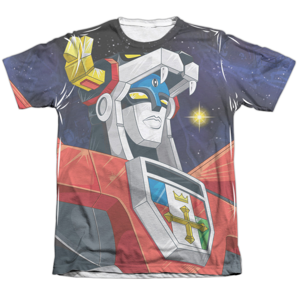 Voltron - Space - Adult Poly/cotton Short Sleeve Tee - White T-shirt