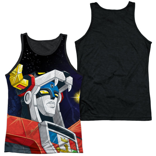 Voltron - Space - Adult Poly Tank Top Black Back - White