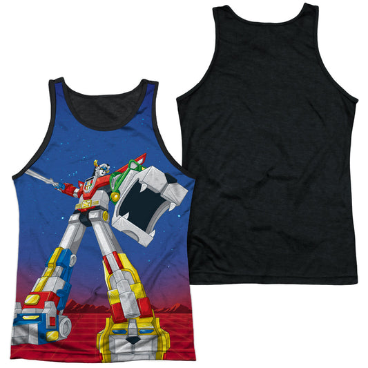 Voltron - Form Voltron - Adult Poly Tank Top Black Back - White