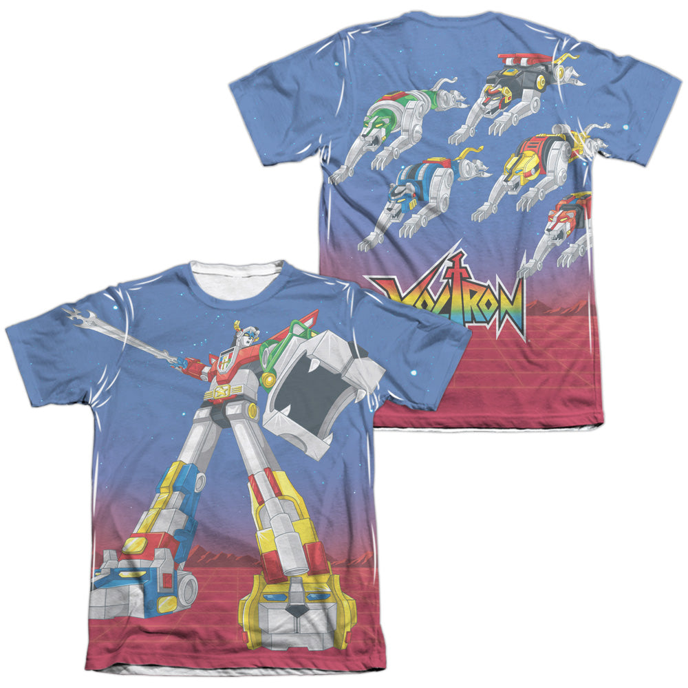 Voltron - Form Voltron (Front/back Print) - Adult Poly/cotton Short Sleeve Tee - White T-shirt