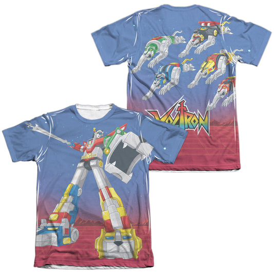 Voltron - Form Voltron (Front/back Print) - Adult Poly/cotton Short Sleeve Tee - White T-shirt