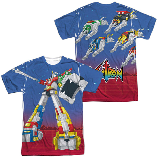 Voltron - Form Voltron (Front/back Print) - Short Sleeve Adult Poly Crew - White T-shirt