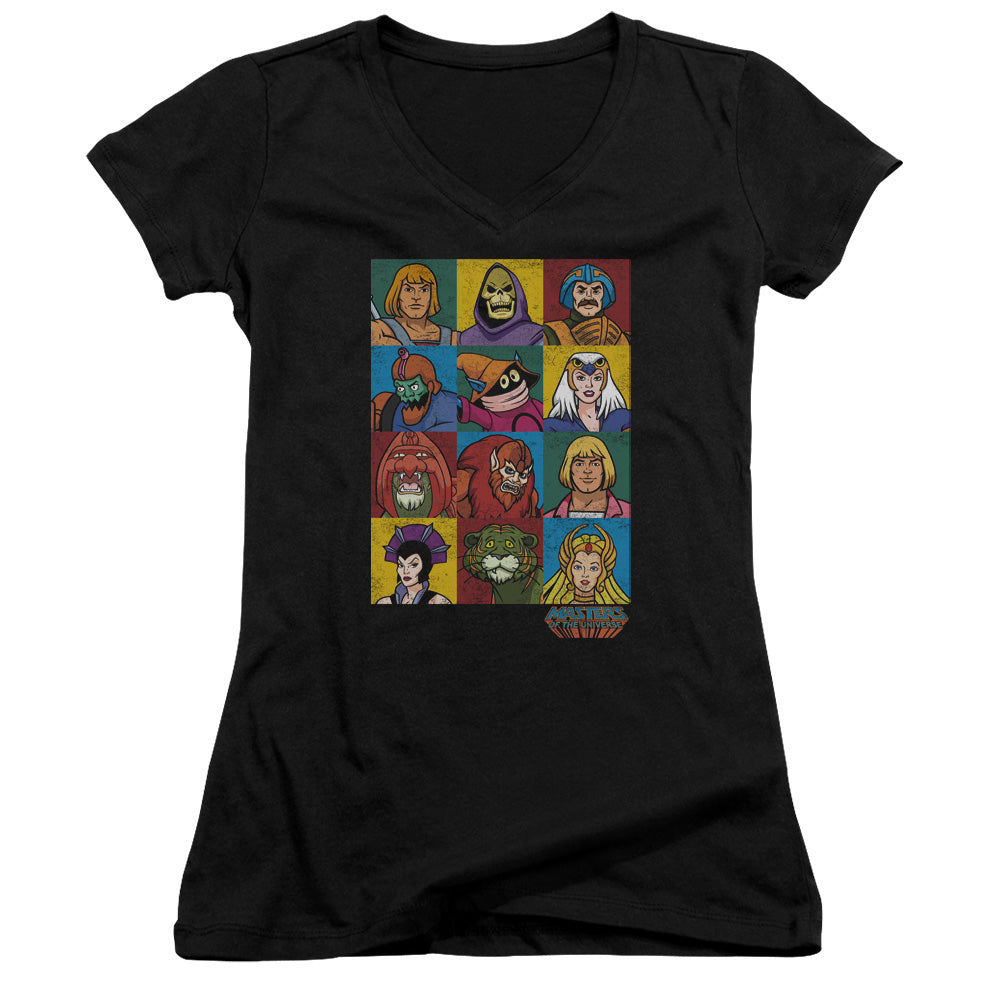 Masters Of The Universe - Character Heads-junior V-neck - Black