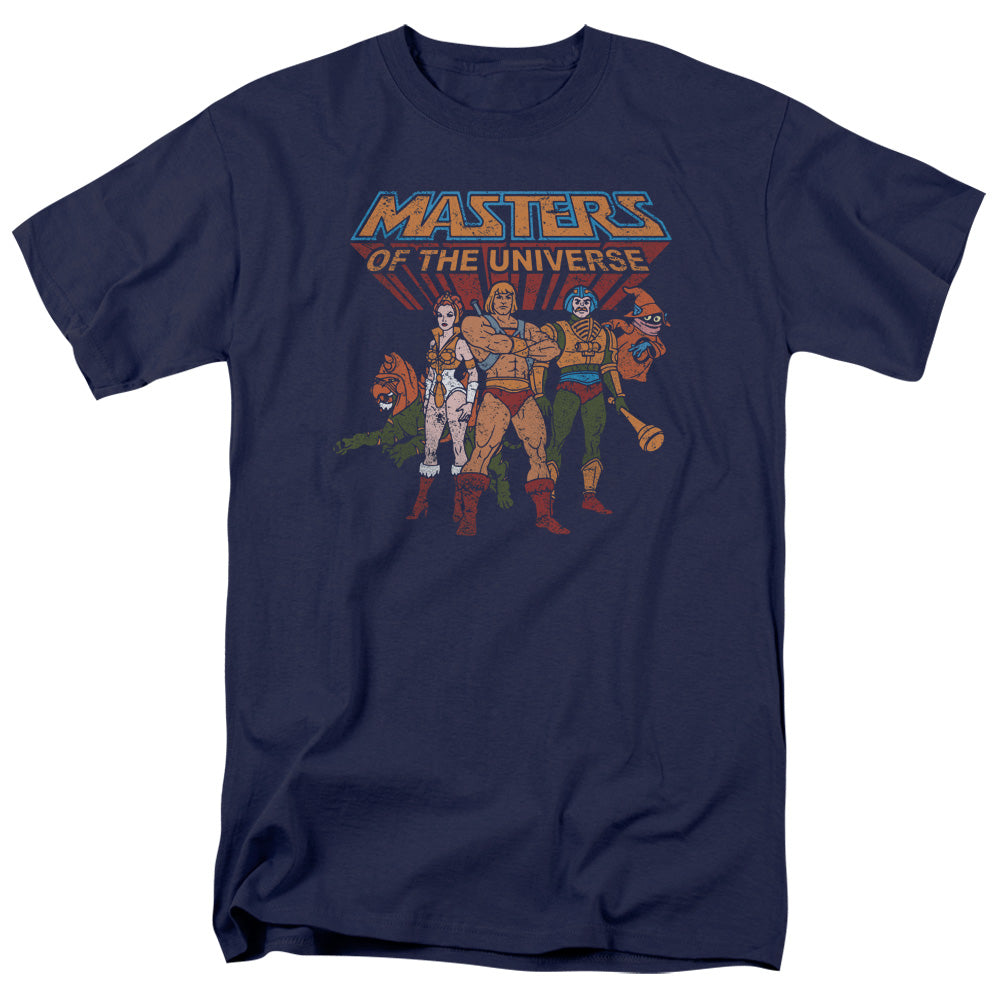 Masters Of The Universe - Team Of Heroes - Short Sleeve Adult 18/1 - Navy T-shirt