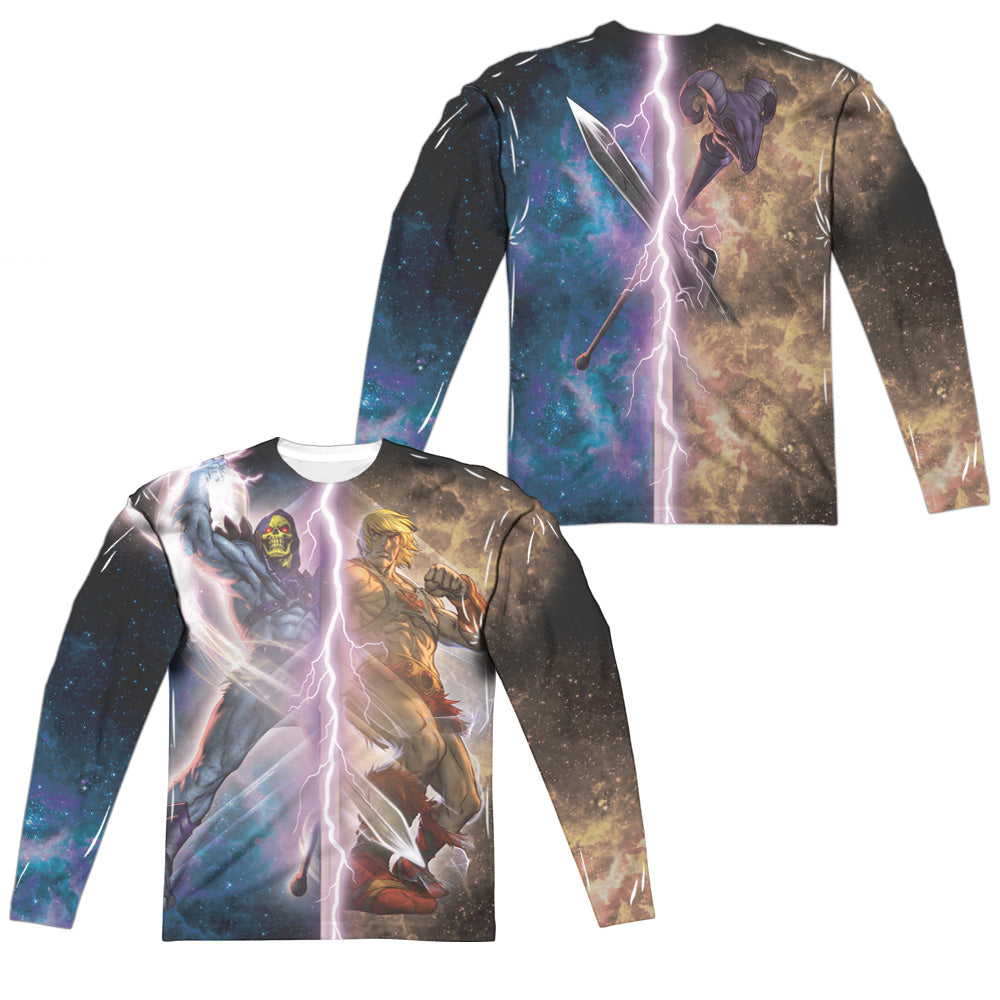 Masters Of The Universe - Strike (Front/back Print) - Long Sleeve Adult Poly Crew  - White T-shirt