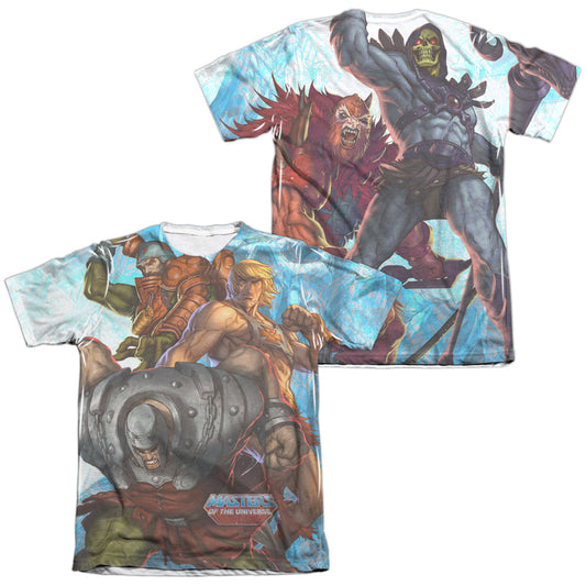 Masters Of The Universe - Heroes And Villains (Front/back Print) - Adult Poly/cotton Short Sleeve Tee - White T-shirt