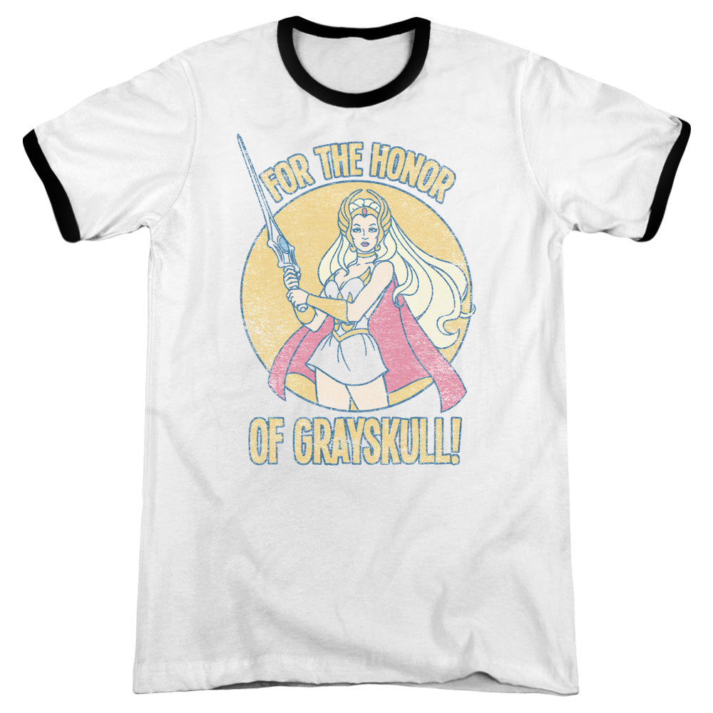She Ra - Honor Of Grayskull - Adult Ringer - White/black