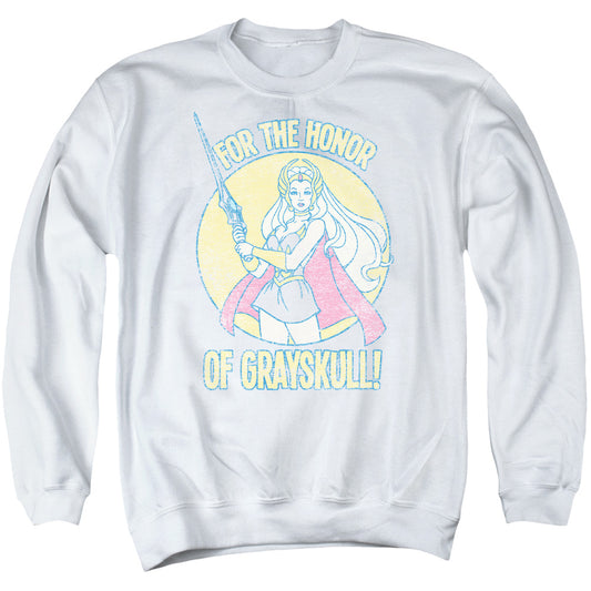 She Ra - Honor Of Grayskull - Adult Crewneck Sweatshirt - White