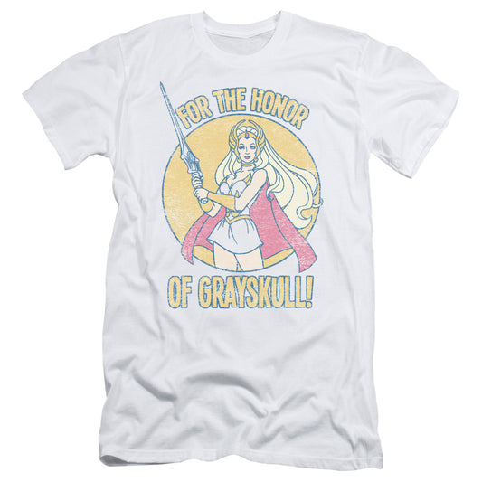 She Ra - Honor Of Grayskull - Short Sleeve Adult 30/1 - White T-shirt