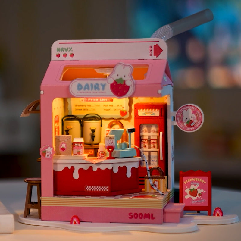 Robotime Strawberry Milk Box