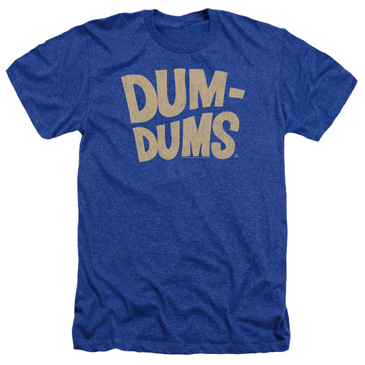 Dum Dums - Distressed Logo - Adult Heather - Royal Blue