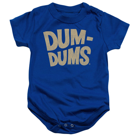 Dum Dums - Distressed Logo-infant Snapsuit - Royal Blue