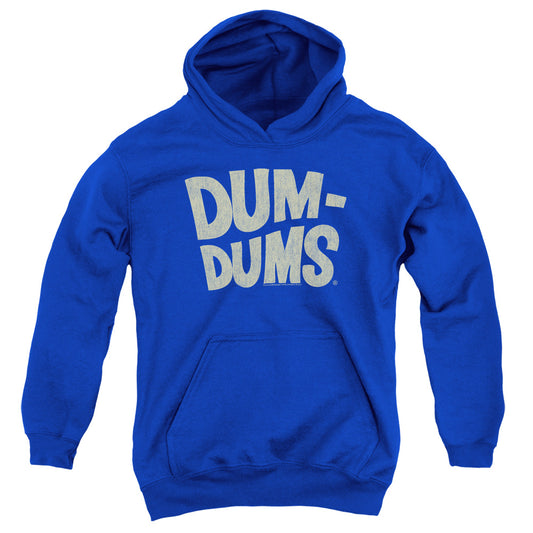 Dum Dums - Distressed Logo - Youth Pull-over Hoodie - Royal