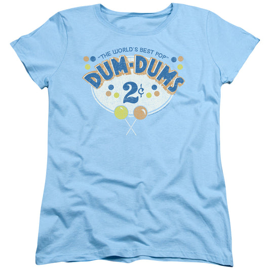 Dum Dums - 2 Cents - Short Sleeve Womens Tee - Light Blue T-shirt