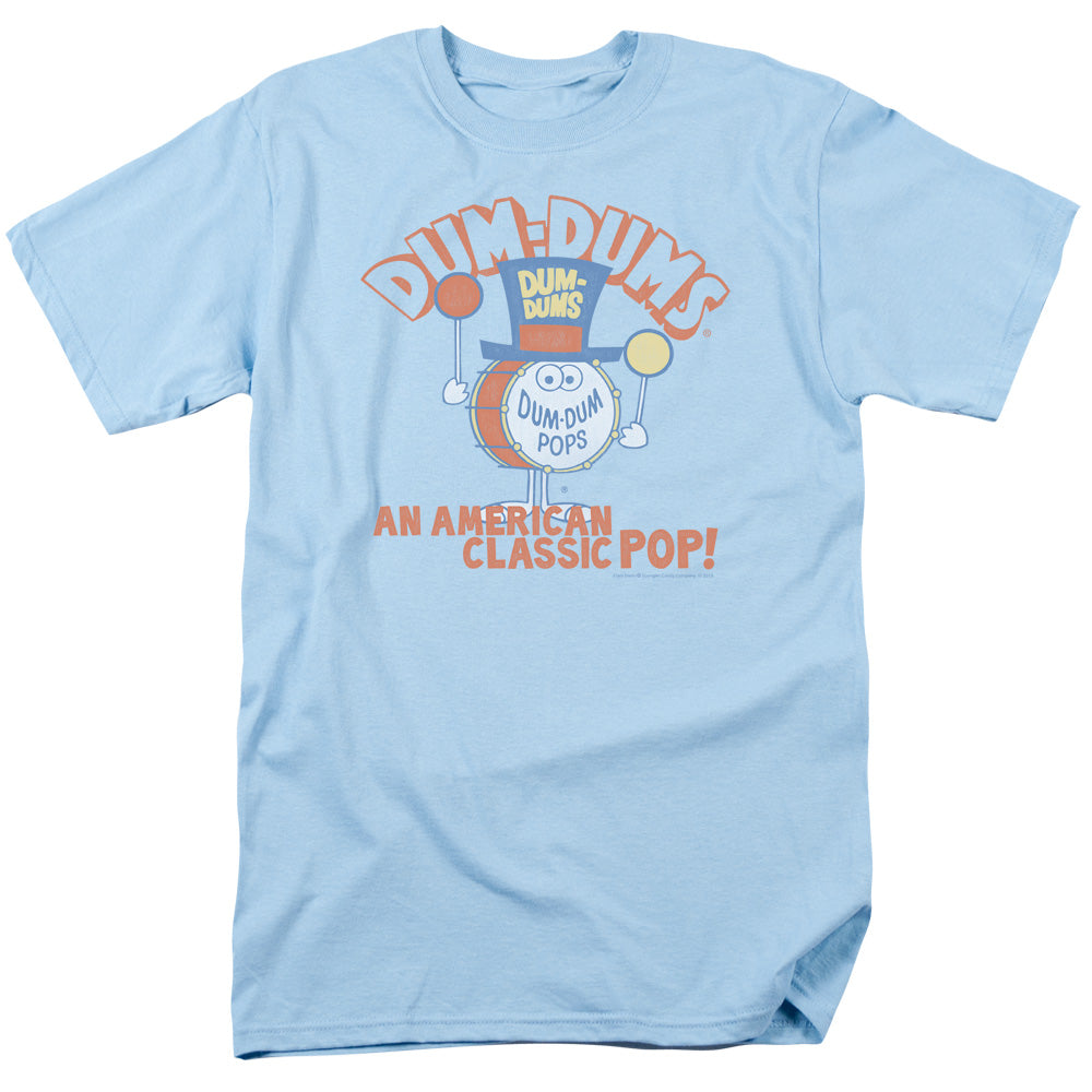 Dum Dums - Classic Pop - Short Sleeve Adult 18/1 - Light Blue T-shirt
