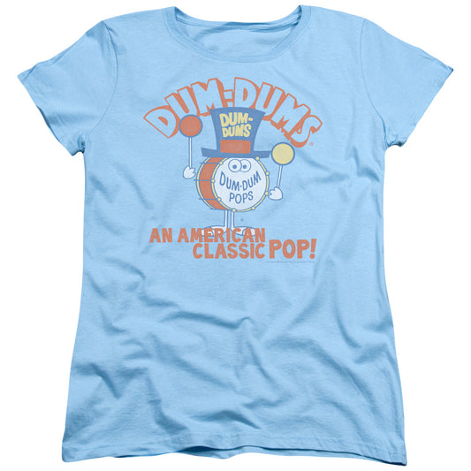 Dum Dums - Classic Pop - Short Sleeve Womens Tee - Light Blue T-shirt