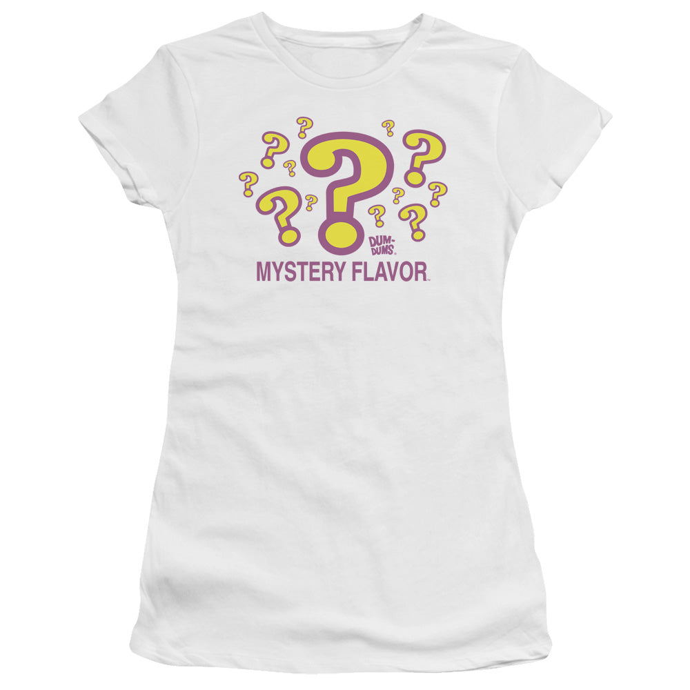 Dum Dums - Mystery Flavor - Short Sleeve Junior Sheer - White T-shirt