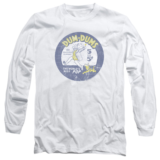 Dum Dums - Pop Parade - Long Sleeve Adult 18/1 - White T-shirt
