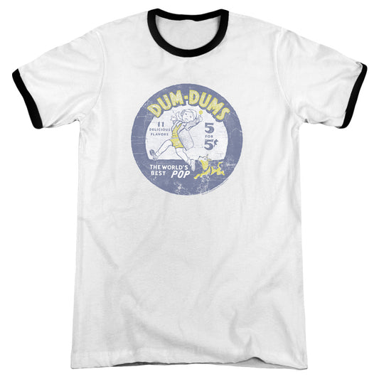 Dum Dums - Pop Parade - Adult Ringer - White/black