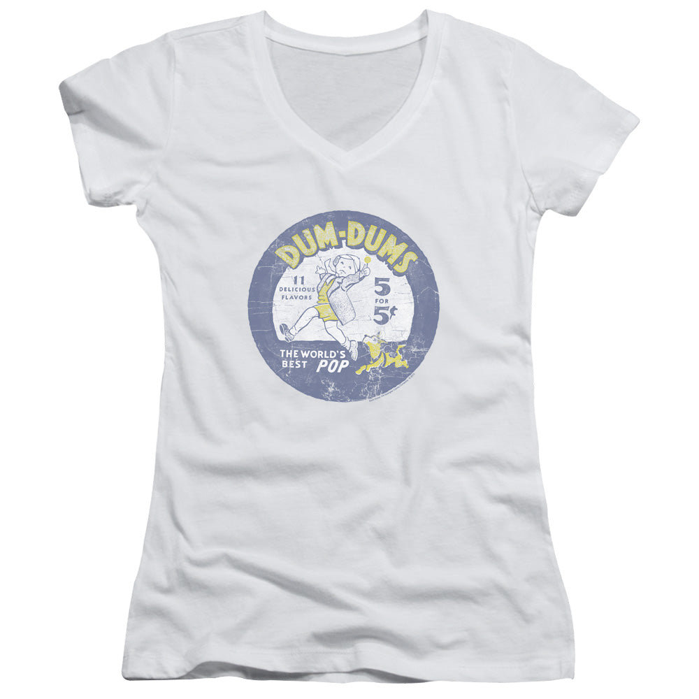 Dum Dums - Pop Parade - Junior V-neck - White