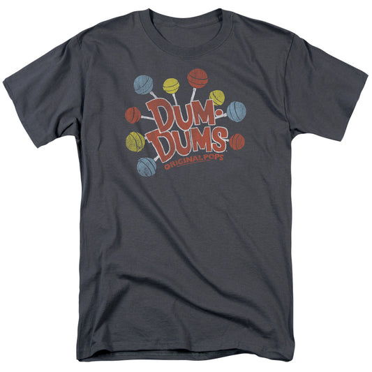 Dum Dums - Original Pops - Short Sleeve Adult 18/1 - Charcoal T-shirt