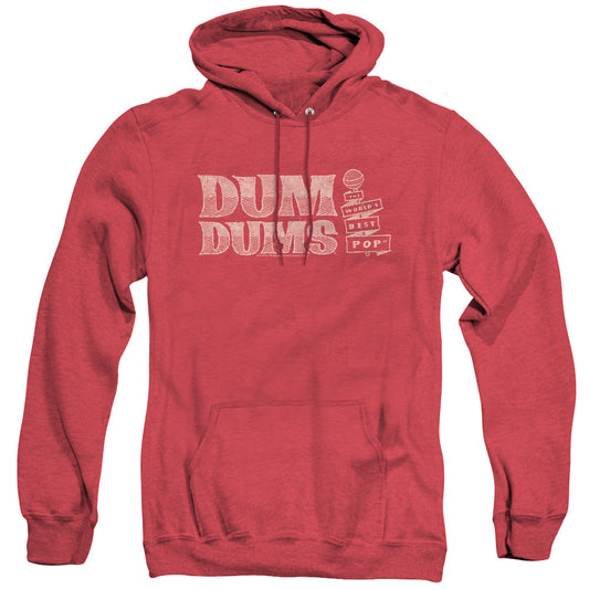 Dum Dums - Worlds Best - Adult Heather Hoodie - Red