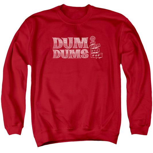 Dum Dums - World's Best - Adult Crewneck Sweatshirt - Red