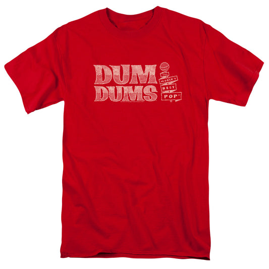 Dum Dums - Worlds Best - Short Sleeve Adult 18/1 - Red T-shirt