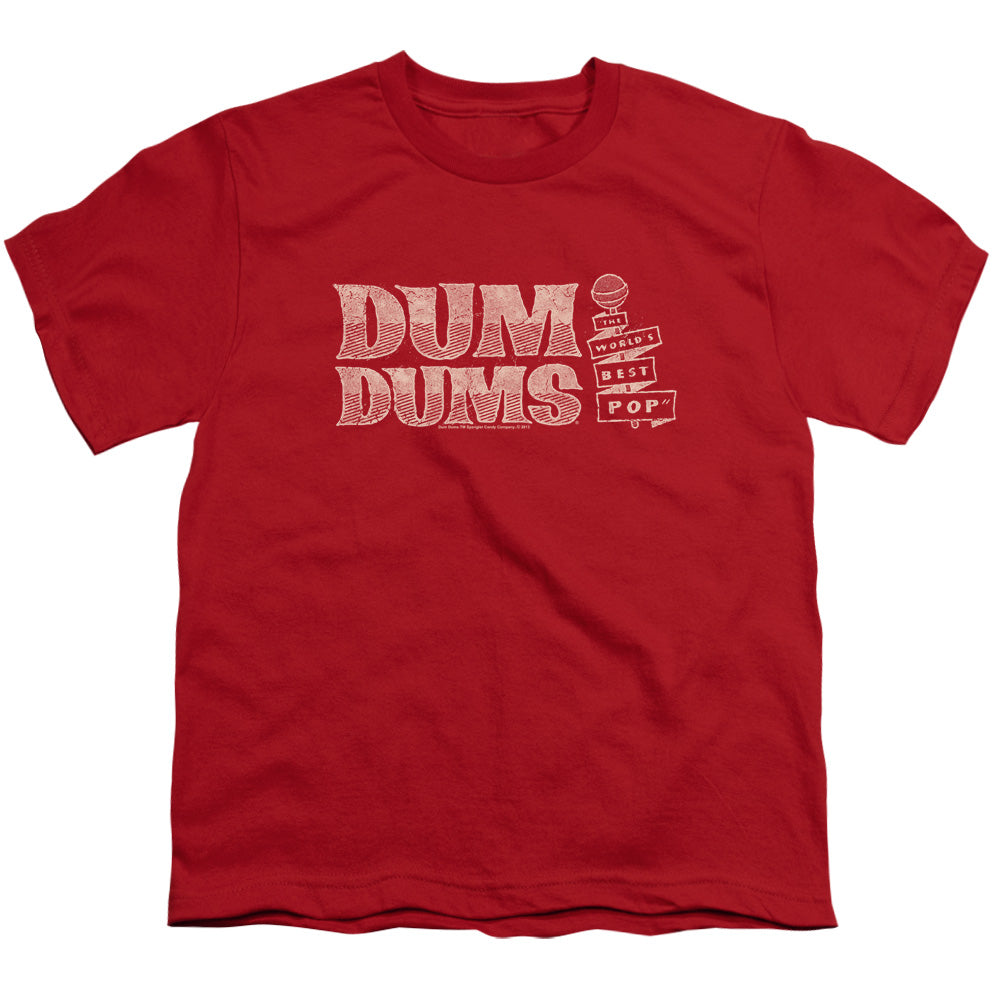 Dum Dums - Worlds Best - Short Sleeve Youth 18/1 - Red T-shirt