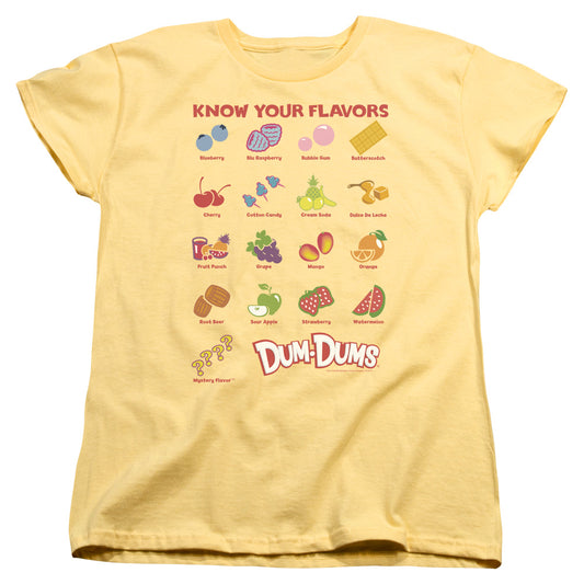 Dum Dums - Flavors - Short Sleeve Womens Tee - Banana T-shirt